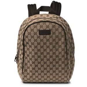 Gucci Monogram Travel Backpack Dark Brown